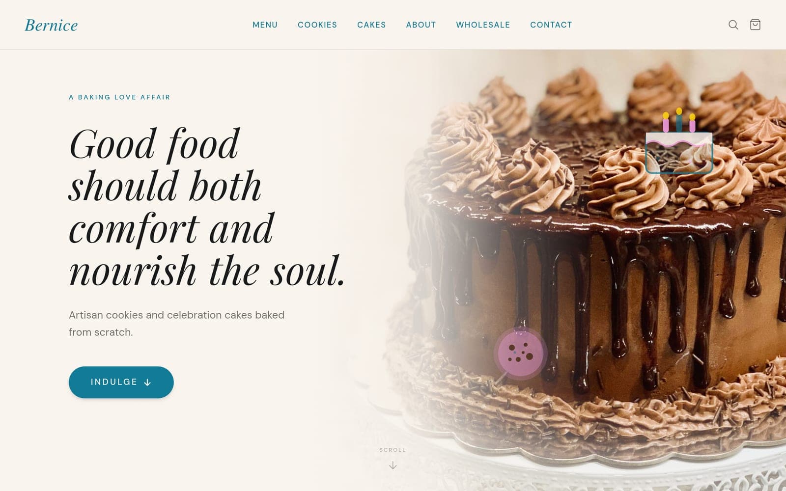 Bernice Bakery — website screenshot
